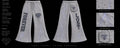 White Rhinestone Forever Lost Joggers Flared