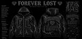 Black Rhinestone ForverLost Hoodie
